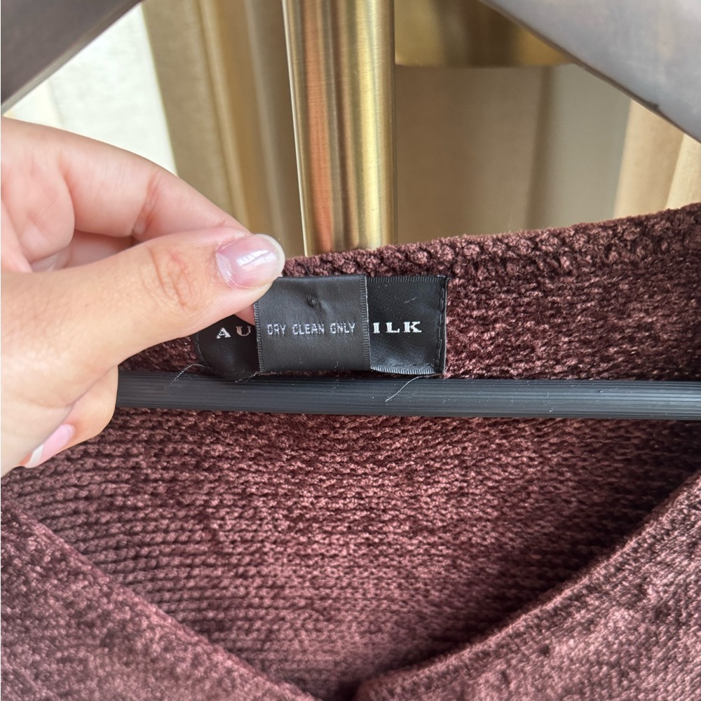 August Silk Women's Burgundy Cardigan - Picture 7 of 7